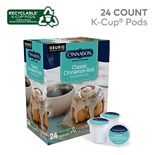 Cinnabon Classic Cinnamon Roll Coffee Keurig® K-Cup® Pods, Light Roast, 24/Box (6305)