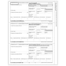 ComplyRight 2023 W-2 Tax Form, 1-Part, 3-Up, Employee Copy B, C, and 2, 50/Pack (521050)