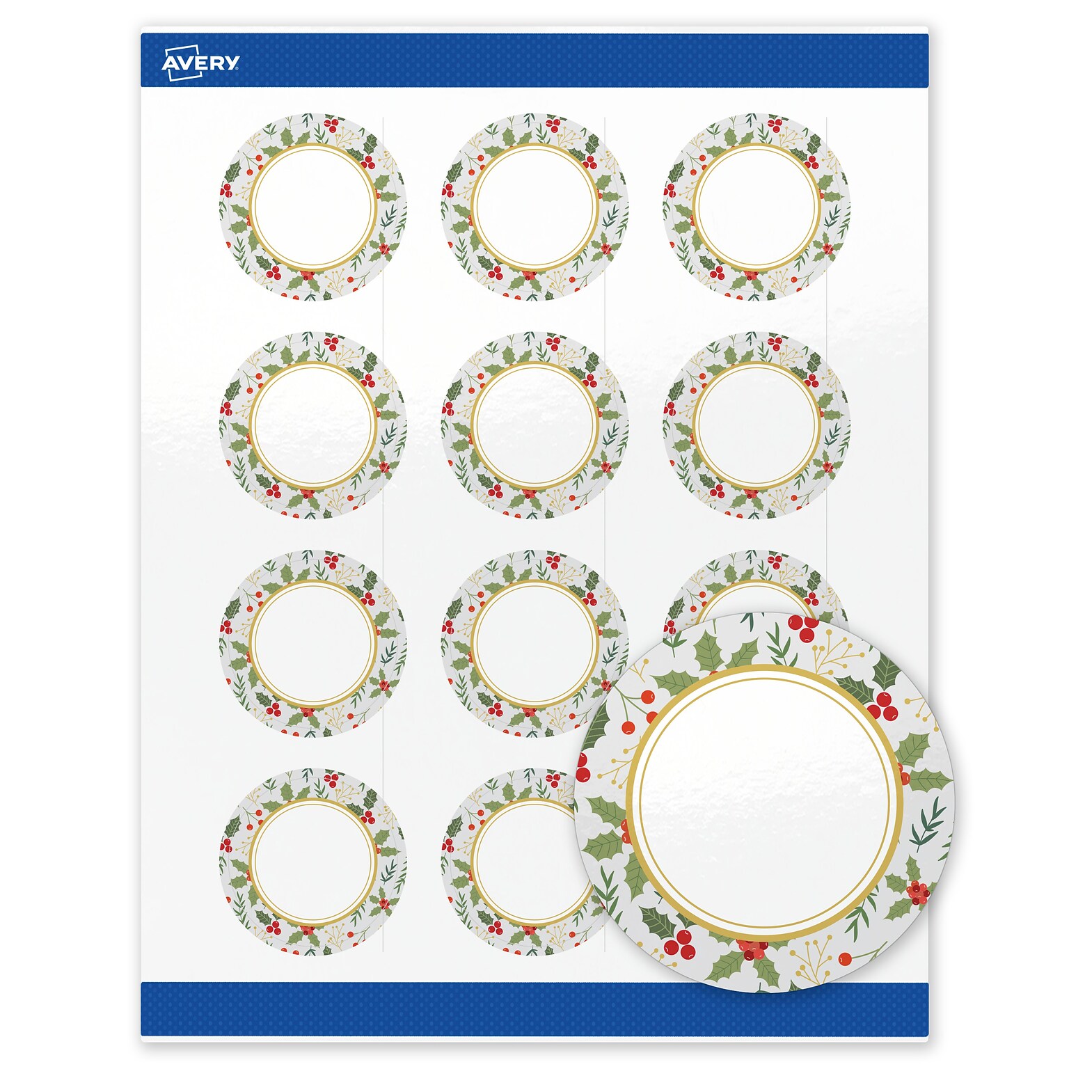Avery Circle Multipurpose Labels, 2 Dia., White, 120/Pack (19479370464)