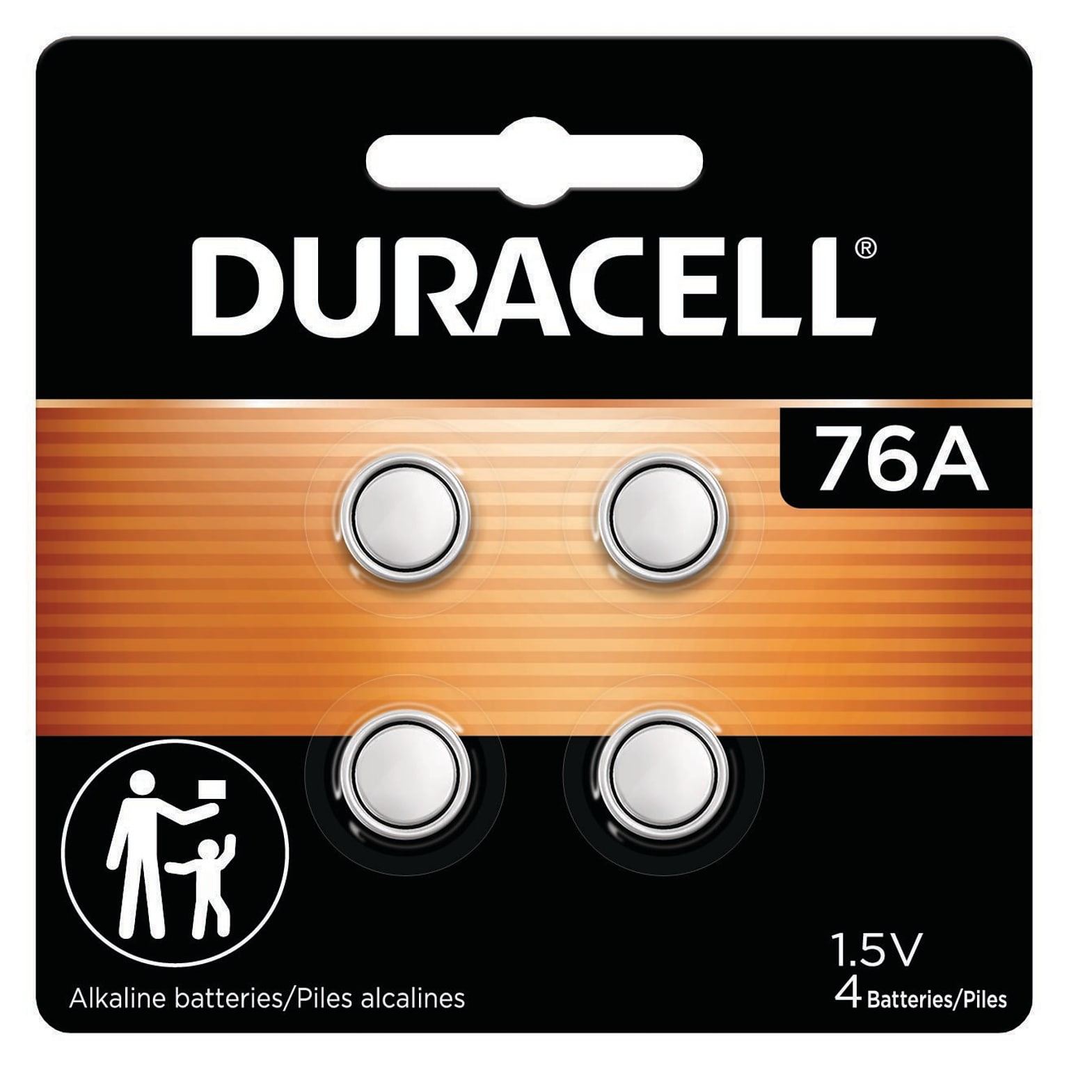 Duracell 76A Alkaline Battery, 4/Pack (PX76A675-4PK)