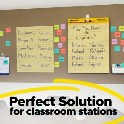 Post-it Super Sticky Easel Pad, 25" x 30", Lined, 30 Sheets/Pad, 2 Pads/Carton (561)
