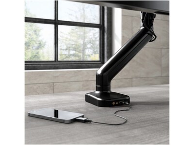 Bush Business Furniture Adjustable Monitor Arm, 17"-32", Satin Black (AC99890-03)