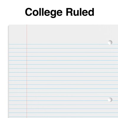 Staples 1-Subject Notebook, 8" x 10.5", College Ruled, 70 Sheets, Blue (ST27500C)