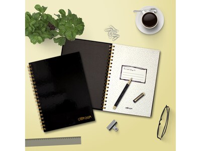 Carpe Diem 1-Subject Notebook, 7.5" x 9.75", Wide-Ruled, 80 Sheets, Black (9375-CD)
