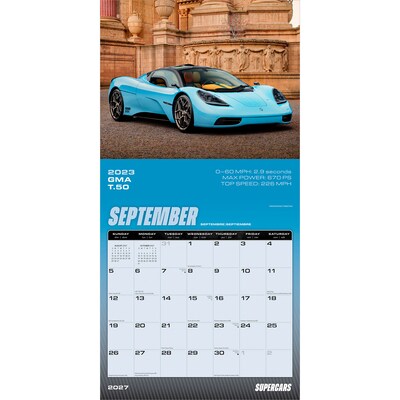 2027 BrownTrout Supercars 12" x 12" Monthly Wall Calendar (9798330711246)