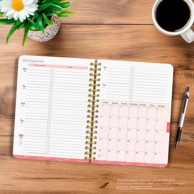 2025-2026 Plato Bonnie Marcus 6" x 7.75" Academic Year Weekly Planner, Multicolored (9798330700080)