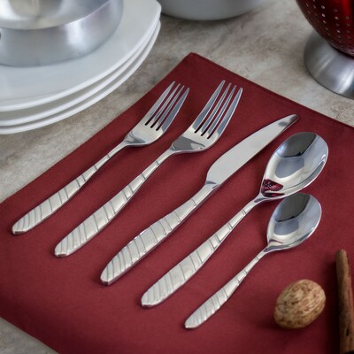 MegaChef LaVague Stainless Steel Flatware Set, 20 Piece (937112469M)