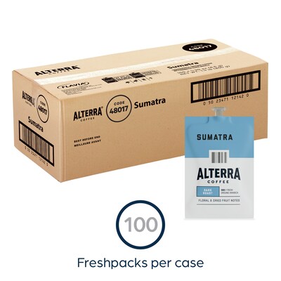 Alterra Sumatra Coffee Flavia Pods, Dark Roast, 100/Carton (MDRA194)