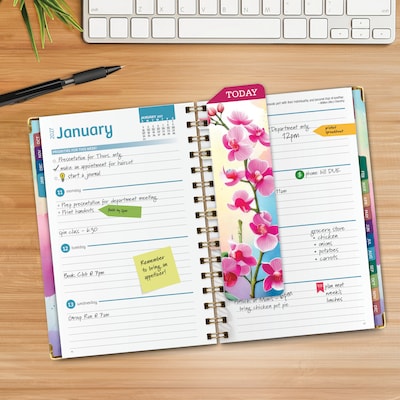 2027 Excello Brands 6 x 8 Weekly & Monthly Standard Planner, Paperboard Cover, Orchid (FSHN-CY27-58-81)