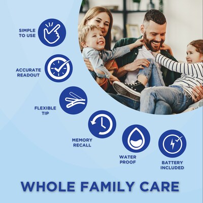 Veridian Healthcare Digital Oral Thermometer, Blue (08-355)