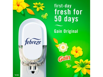 Febreze Fade Defy PLUG Air Freshener with 2 Oil Refills, Gain Original Scent, 0.87 Fl. Oz. (4166)