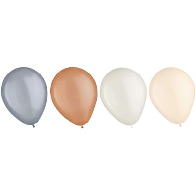 Party City Color Mix Balloons 11 Latex, Neutrals, 15/Pack (AM111919)