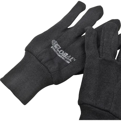 Global Industrial Cotton Jersey Gloves, Brown, Ladies', 12 Pairs (708356S)