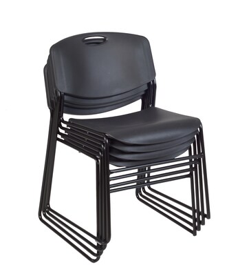 Regency 48" Laminate Square Table with 4 Chairs, Mahogany & Black (TB4848MH44BK)