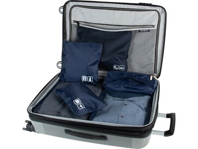 G Force 6-Piece Fabric Travel Pouch Set, Water Resistant, Midnight (27105-MIDNIGHT)