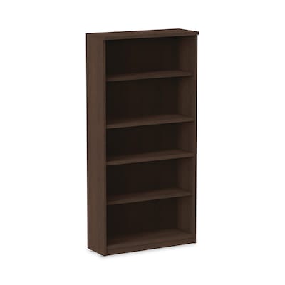 Alera Valencia Series Bookcase, Five-Shelf, 31 3/4w X 14d X 65h, Espresso (ALEVA636632ES)