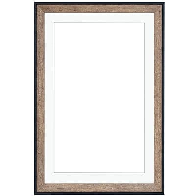 Excello Brands 12 x 18 Wood Picture Frame, Black/Brown (PF-1218-TWTN)