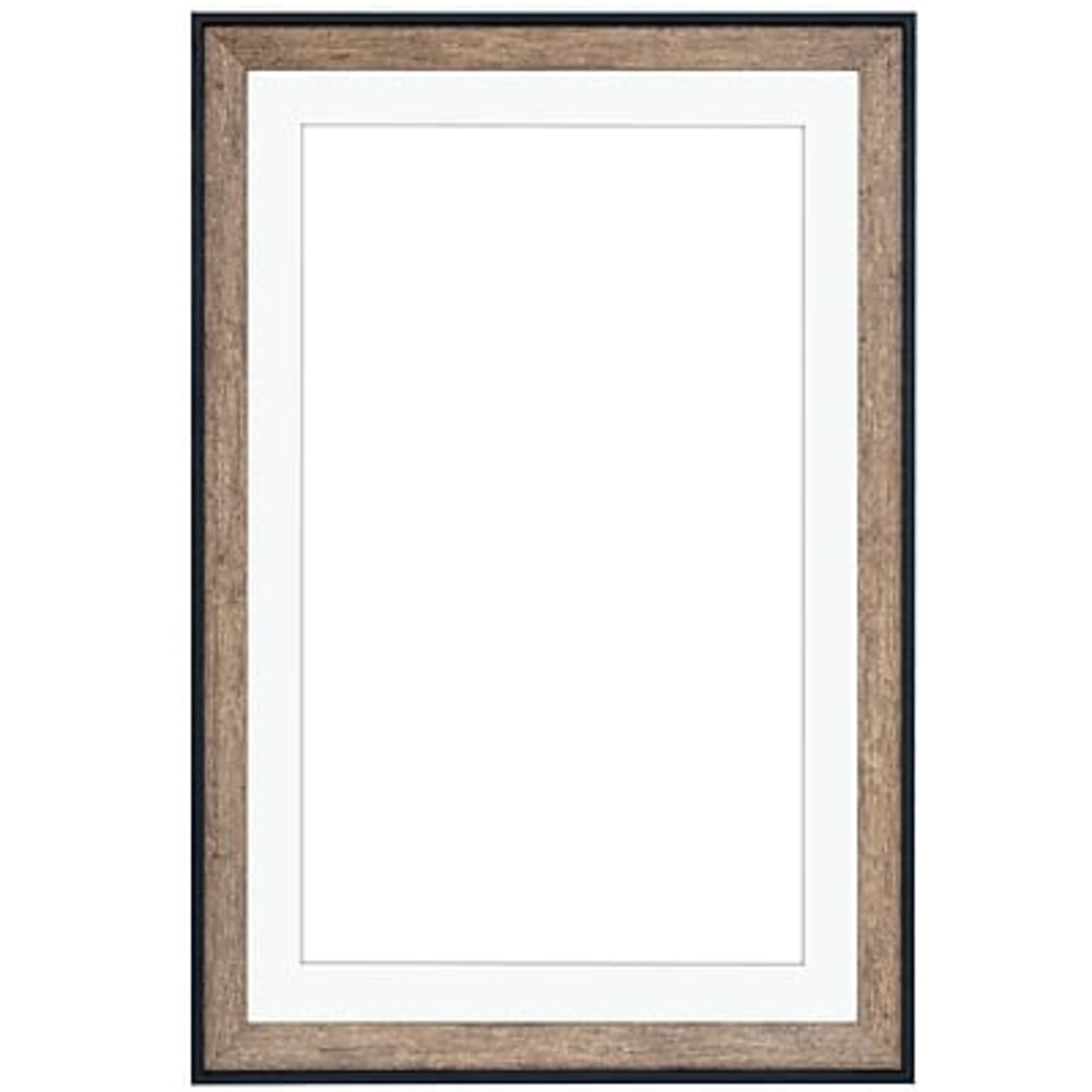 Excello Brands 12 x 18 Wood Picture Frame, Black/Brown (PF-1218-TWTN)