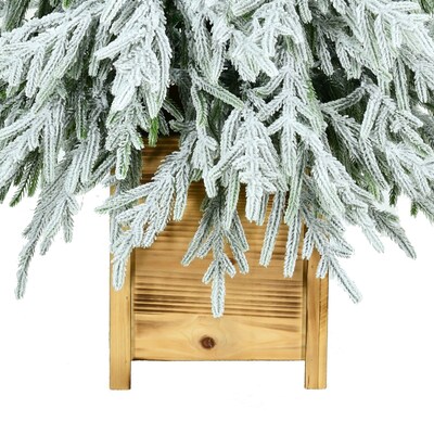 Fraser Hill Farm 4' Real Feel Pre-Lit Artificial Christmas Trees, 150Lights (FFRF048P-5MSN)