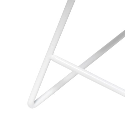 Simple Designs Down to the Wire Table Lamp Fabric Shade, White with White Shade (LT2066-WOW)