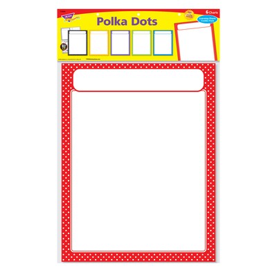 Teacher Created Resources Polka Dots Learning Charts, 22" x 17" (T-38984)