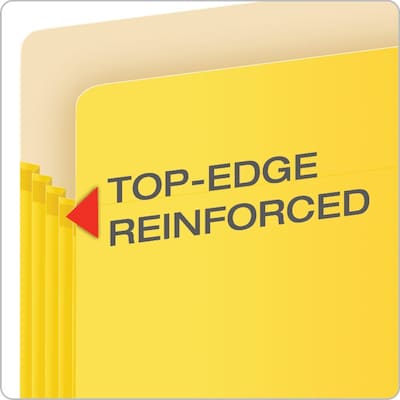 Pendaflex Color File Pocket, 3.5" Expansion, Letter Size, Yellow (1524E YEL)