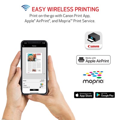 Canon PIXMA TS6420a Wireless Color Inkjet Printer, All-In-One, Print, Scan, Copy (TS6420A WHITE)