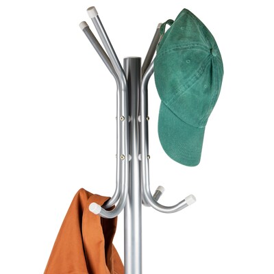 Mind Reader Freestanding Coat Rack, Silver, Metal (COATRACK11-SIL)