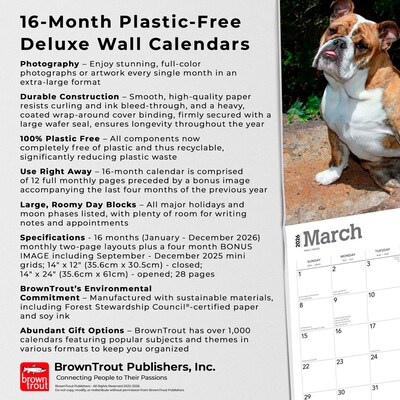 2026 BrownTrout For the Love of Bulldogs 14" x 12" Monthly Wall Calendar (9798330707133)