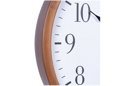 La Crosse Technology Atomic Analog Wall Clock, Wood, 12.80" (404-50447)