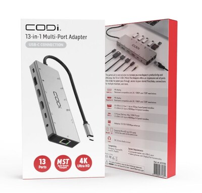 CODi 13-in-1 USB-C Multi-Port Docking Station (A01099)