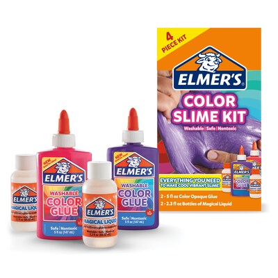 Elmers Color Slime Kit Glue, Purple/Pink (2062233)