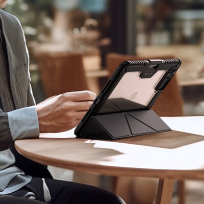 SaharaCase Heavy Duty Folio Case for 11" Apple iPad Pro M4 (2024), Scorpion Black (TB00392)