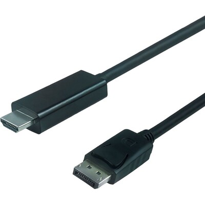 VisionTek 6.6ft DisplayPort to HDMI Audio/Video Cable, Male to Male, Black (901214)