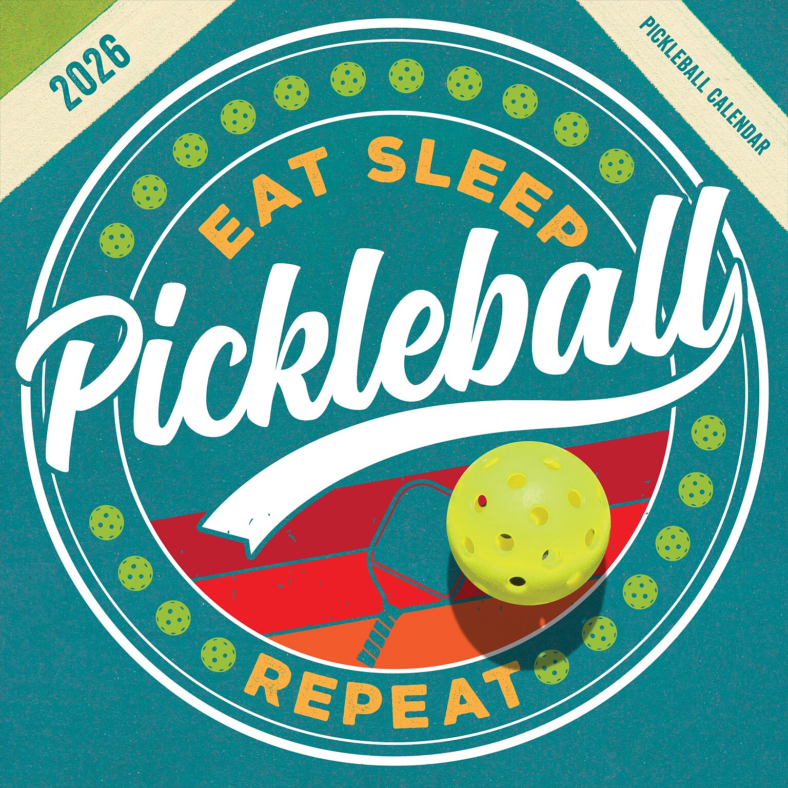 2026 TF Publishing Pickleball Is Life 12 x 12 Monthly Wall Calendar (26-1112)