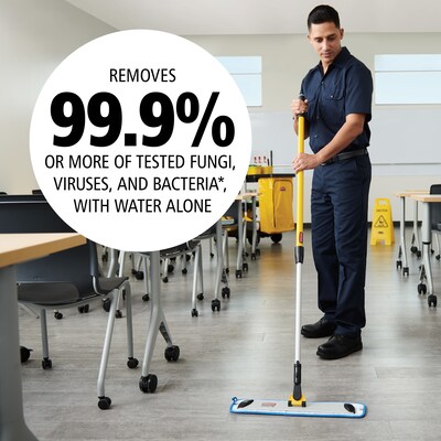 Rubbermaid Commercial Products HYGEN 18 Microfiber Mop Pad, Green, 12/Carton (FGQ41000GR00)