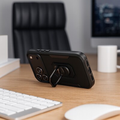 SaharaCase Raider Series Heavy Duty Phone Case for iPhone 17 Pro Max, Shock Absorbing, Black (CP00994)