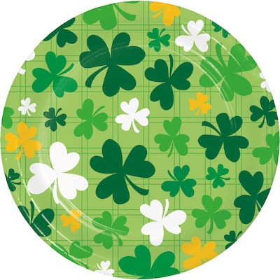 Creative Converting Shamrock and Roll Paper Plates Kit, Serves 16 (DTC8644E2G)