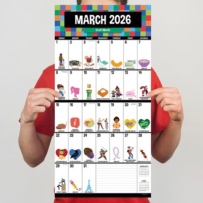 2026 TF Publishing Every Day is a Holiday 12" x 12" Monthly Wall Calendar (26-1108)