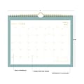 2024-2025 Blue Sky Ashley G Splatter Dot Jade G 11 x 8.75 Academic Monthly Wall Calendar, Mint/Gol