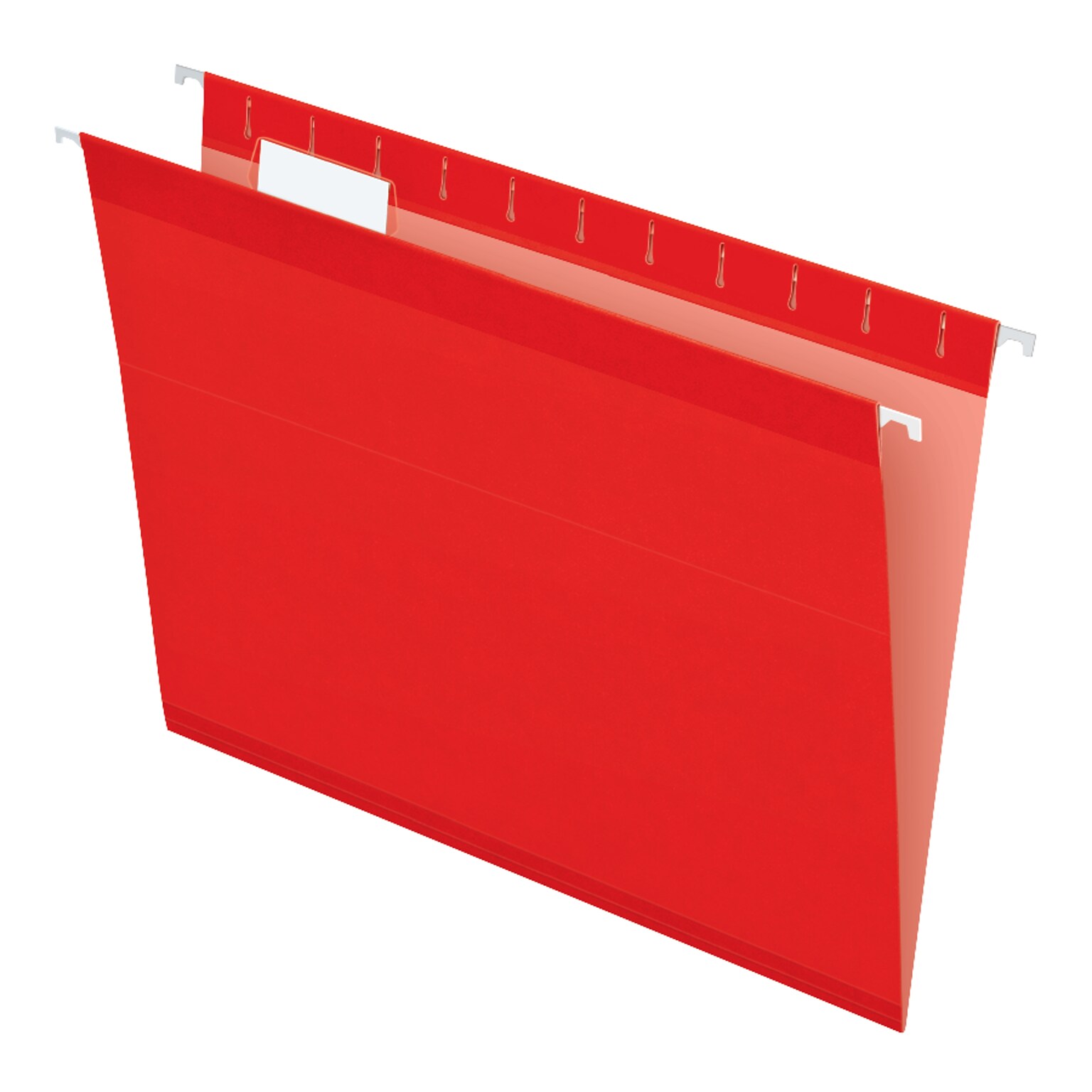 Pendaflex Reinforced Hanging File Folders, 1/5 Tab, Letter Size, Red, 25/Box (04152 1/5 RED)