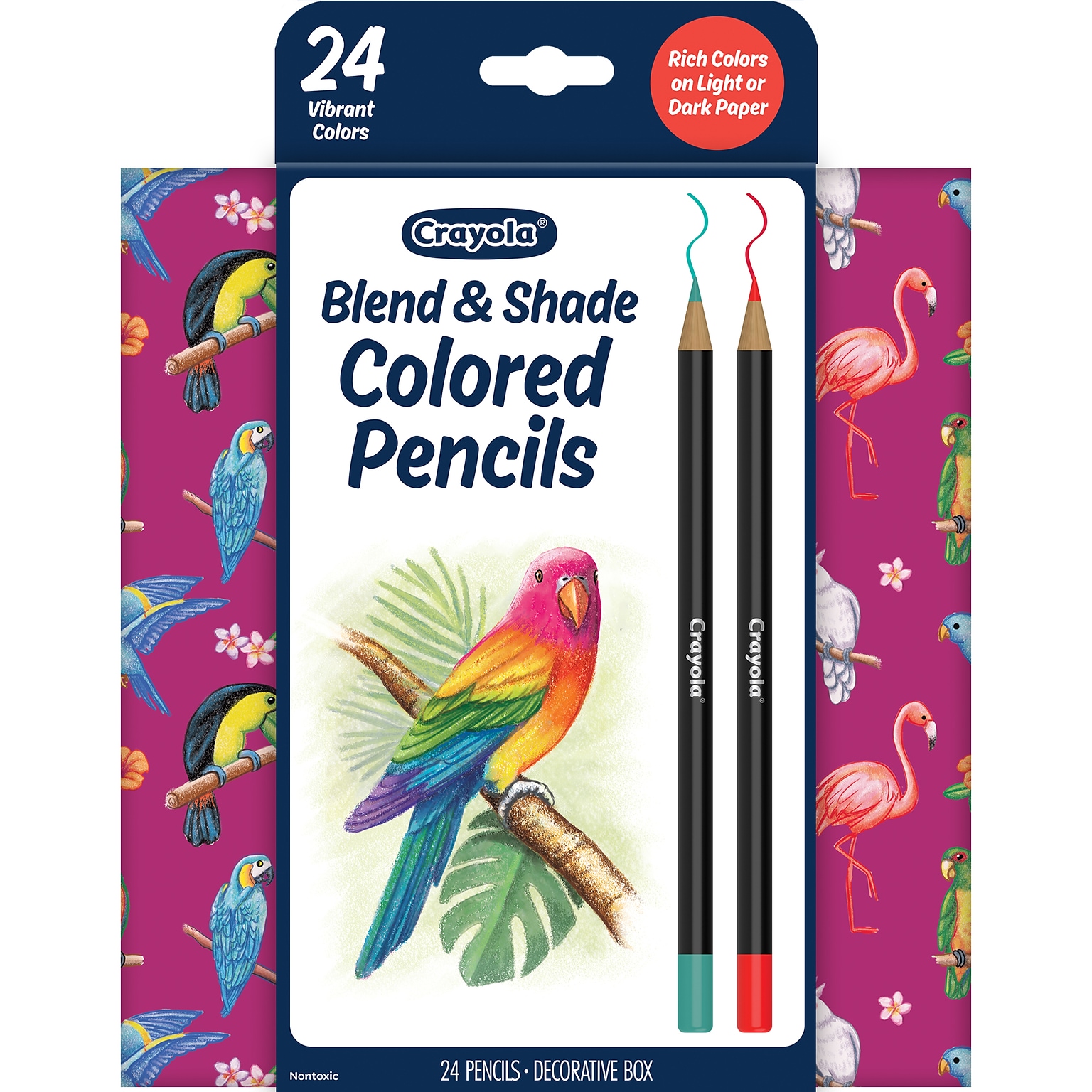 Crayola Blend & Shade Colored Pencils, Assorted Colors, 24/Pack (BIN682126)