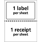 Avery Laser/Inkjet Shipping Labels with Receipts, 5-1/16" x 7-5/8", White, 1 Label/Sheet, 100 Sheet/Box (27900)