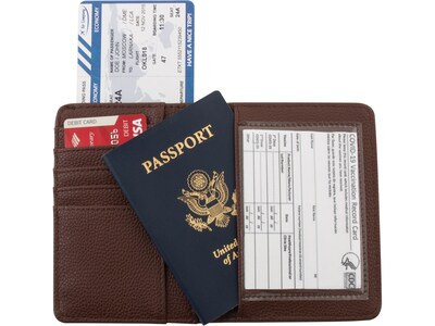 G Force XPLORER RFID Passport Holder, Brown, 5/Set (26719-AST)