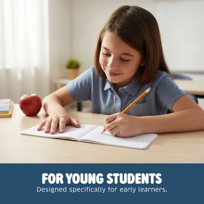 Roaring Spring Paper Products 1-Subject Junior Composition Notebooks, 7.5" x 4.875", Wide Ruled, 60 Sheets, Black (77122)