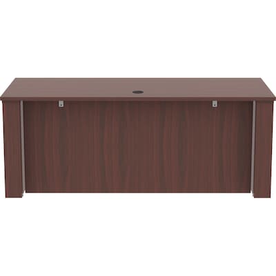 Lorell Essentials Series 72"W Electric Adjustable Standing Desk, Mahogany (LLR69574)