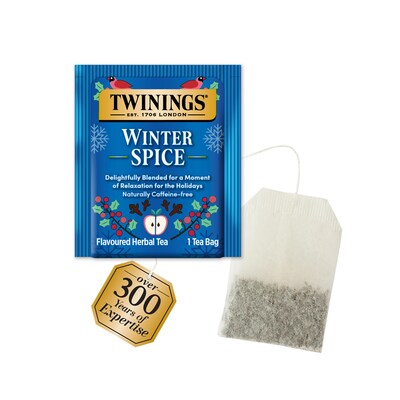 Twinings of London Winter Spice Caffeine Free Herbal Tea Bags, 20/Box (TNA51210)