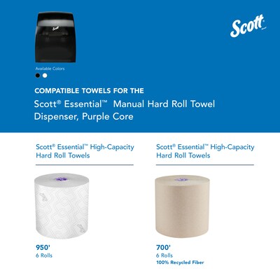 Scott Essential Hardwound Towel Dispenser, Black (46253)