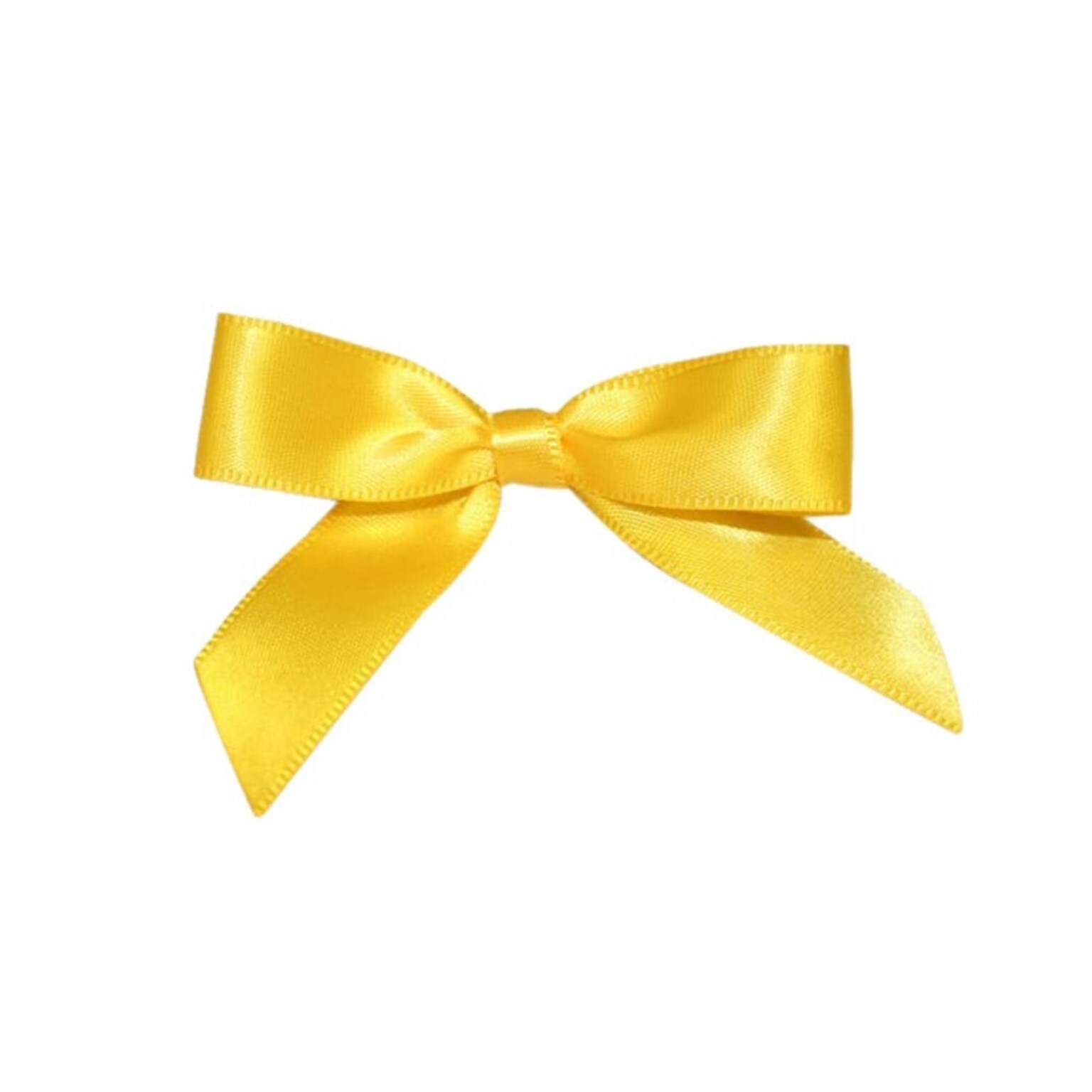 JAM Paper Satin Bows, Yellow, 100/Pack (52640349169)