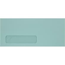 LUX Moistenable Glue #10 Window Envelope, 4 1/2 x 9 1/2, Pastel Blue, 50/Pack (11816-50)